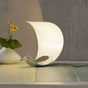 Luceplan Dizajnová stolová lampa Curl biela/zrkadlová vyobraziť