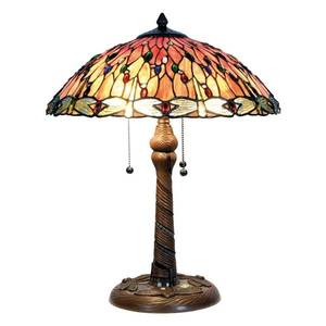 Clayre&Eef Očarujúca stolná lampa Bella v štýle Tiffany vyobraziť