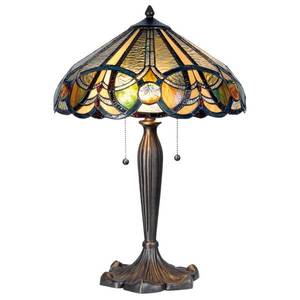 Clayre&Eef Stolná lampa 5299 podľa Tiffany 2 šnúrové vypínače vyobraziť