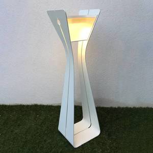 Les Jardins Solárne LED svietidlo Osmoz z hliníka, biele vyobraziť