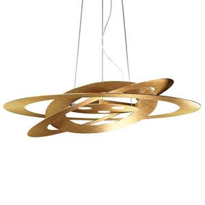 Marchetti Závesné svetlo LED Afelio so zlatými listami vyobraziť
