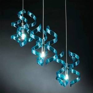 Metallux Závesná lampa Blue, 3-plameňová vyobraziť