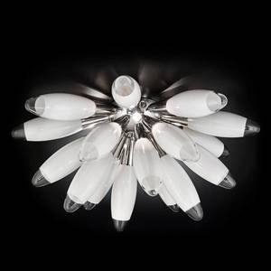Metallux Biele sklenené stropné svietidlo Flo, 55 cm vyobraziť
