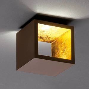 ICONE ICONE Cubò - LED stropné svietidlo, 10 W, hnedá/zlatá vyobraziť