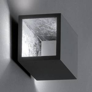 ICONE ICONE Cubò LED nástenné svietidlo, 10 W, titán/striebro vyobraziť