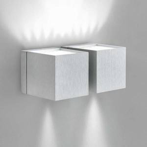 Milan Iluminación Milan Dau – nástenné svietidlo up-down hliník 2-pl vyobraziť