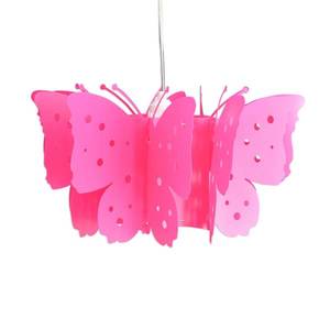 Näve Závesná lampa Kizi v ružovej farbe s motýľmi vyobraziť