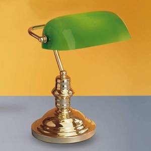 Orion Stolná lampa Onella v bankárskom štýle zelená vyobraziť