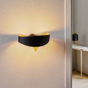Selène Čierno-zlaté dizajnové nástenné svietidlo Scudo vyobraziť