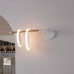 Marchetti Nástenné svietidlo Ulaop LED, dva krúžky, ľavé, biele vyobraziť