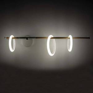Marchetti Ulaop LED nástenné svietidlo, tri krúžky, pravé, biele vyobraziť