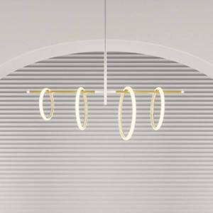 Marchetti Ulaop LED závesné svetlo, štyri krúžky, biela vyobraziť