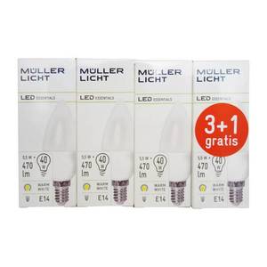 Müller-Licht LED sviečka E14 5, 5W 2700K súprava 3+1 470lm matná vyobraziť