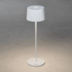 Konstsmide Stolná LED lampa Positano do exteriéru, biela vyobraziť