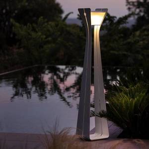 Les Jardins Osmoz LED solárne svetlo z hliníka, 175 cm, biele vyobraziť