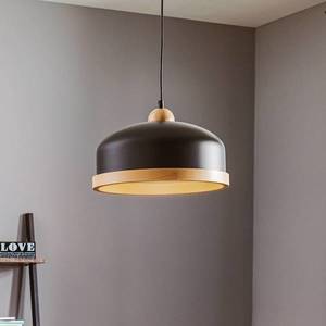 Eko-Light Závesná lampa Studio drevený dekór 1-pl čierna vyobraziť