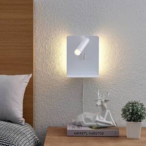 Lucande Lucande Zavi nástenné LED svietidlo, USB, biele vyobraziť