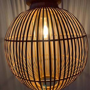 Globo Závesná lampa Hildegard z bambusu, Ø 30 cm vyobraziť