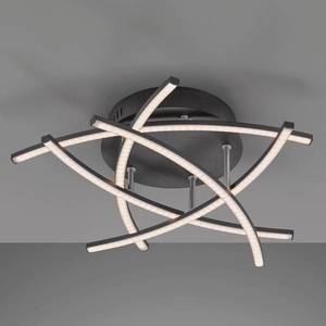 FISCHER & HONSEL Stropné LED svetlo Cross tunable white 5-pl čierna vyobraziť