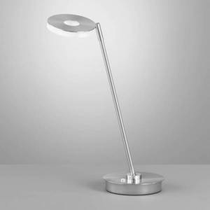 FISCHER & HONSEL Stolná LED lampa Dent stmievateľná CCT, 8 W, nikel vyobraziť