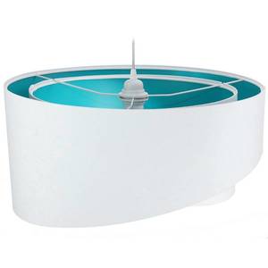 Maco Design Závesná lampa Vivien, dvojfarebná, biela/tyrkysová vyobraziť