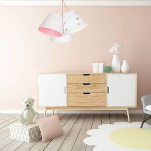 Maco Design Závesné svietidlo do detskej izby Zsofia 3-svetelné biele/ružové vyobraziť