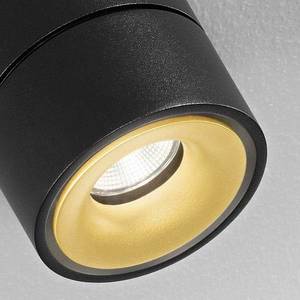 Egger Licht Egger Clippo Duo bodové LED, čierno-zlatá, 3 000 K vyobraziť