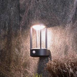 Deko-Light Senzorové vonkajšie nástenné svietidlo Albaldah, LED, tmavosivé vyobraziť