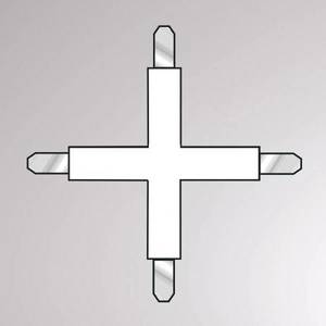 Molto Luce Krížový konektor 2-fázová koľajnica Volare, biela vyobraziť