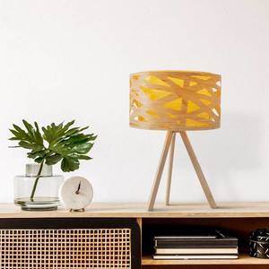 Näve Stolná lampa Finja s trojnohým rámom z bambusu vyobraziť