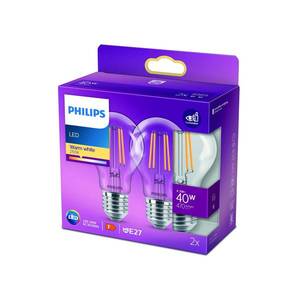 Philips Philips LED žiarovka E27 4, 3W 2700K filament 2 ks vyobraziť