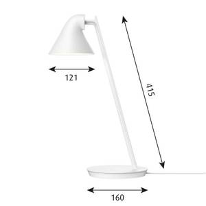 Louis Poulsen Louis Poulsen NJP Mini stolová LED lampa, biela vyobraziť