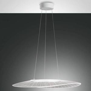 Fabas Luce Závesné LED svietidlo Vela biela oválne 78cmx55cm vyobraziť