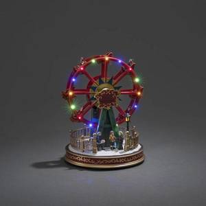 Konstsmide Christmas Stolová dekorácia Ruské kolo farebné diódy a hudba vyobraziť