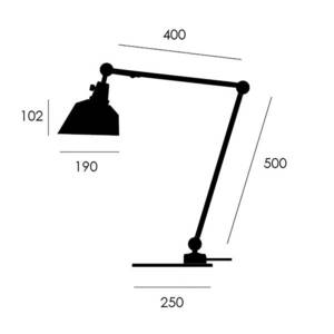 midgard stolová lampa midgard modular TYP 551 čierna 70 cm vyobraziť