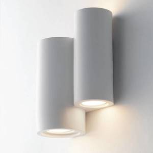Eco-Light Nástenné svetlo Banjie zo sadry dva valce, biela vyobraziť