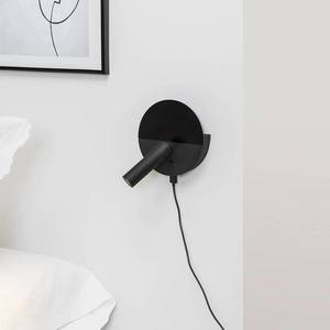 FARO BARCELONA Nástenné LED Duas, USB nabíjacia zásuvka, čierna vyobraziť