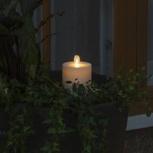 Konstsmide Christmas LED sviečka IP44 krémová biela hladká výška 13cm vyobraziť