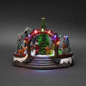 Konstsmide Christmas Stolová dekorácia Vianočné ZOO farebné diódy hudba vyobraziť