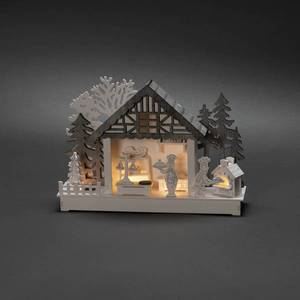 Konstsmide Christmas Visutý LED oblúk Dom a pekáreň napájaný batériou vyobraziť