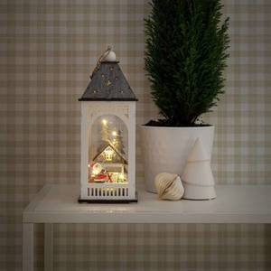 Konstsmide Christmas Dekoračná LED lucerna s domom a Mikulášom vyobraziť