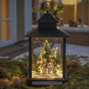 Konstsmide Christmas Dekoračná LED lucerna Snehuliaci čierna IP44 42 cm vyobraziť