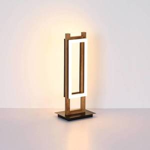 Globo Stolová LED lampa Illa v drevenom dizajne vyobraziť