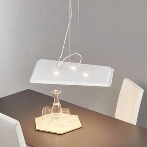 Cattaneo Moderné závesné svietidlo LED Fuorisquadra, biele vyobraziť