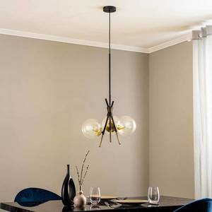 Lucande Lucande Sotiana závesné svietidlo, 3 svetlá, okrúhle, mosadz vyobraziť