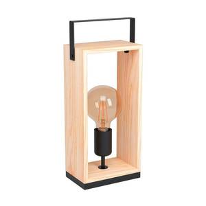 EGLO Stolná lampa Famborough so svetlým dreveným rámom vyobraziť