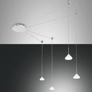 Fabas Luce Závesné LED svietidlo Isabella, 4-plameňové, biela vyobraziť