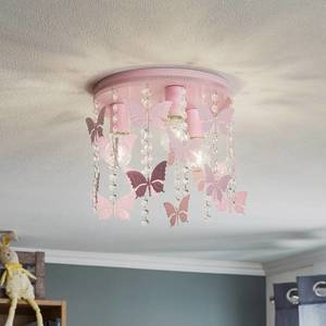 Eko-Light Stropné svietidlo Angelica v ružovej s motýľmi vyobraziť