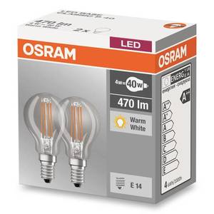 OSRAM E14 4W 827 Kvapková LED žiarovka sada 2 kusov vyobraziť