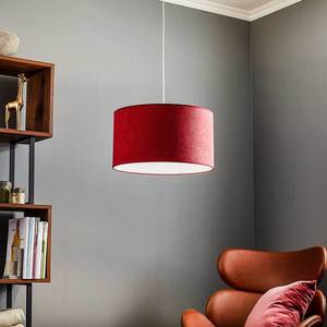 Duolla Závesná lampa Bristol, tkaný vzor, červená vyobraziť